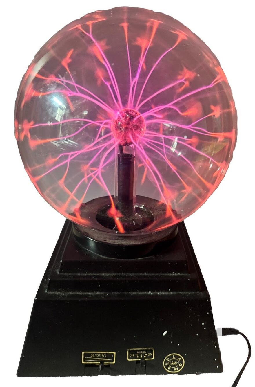 Vintage Plasma Globe Lamp Touch & Sound Activated Taiwan 12V Tested Working